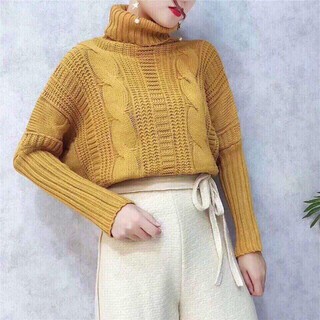 Áo len bện thừng cổ lọ