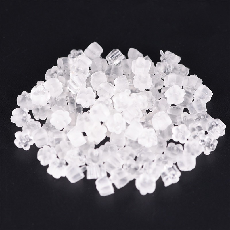 100 Nút chốt khuyên tai bằng silicon tiện lợi