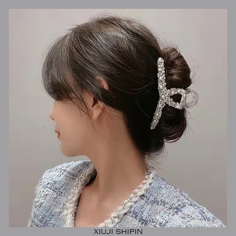 Cặp tóc ngoặm Hàn Quốc đính hạt sáng