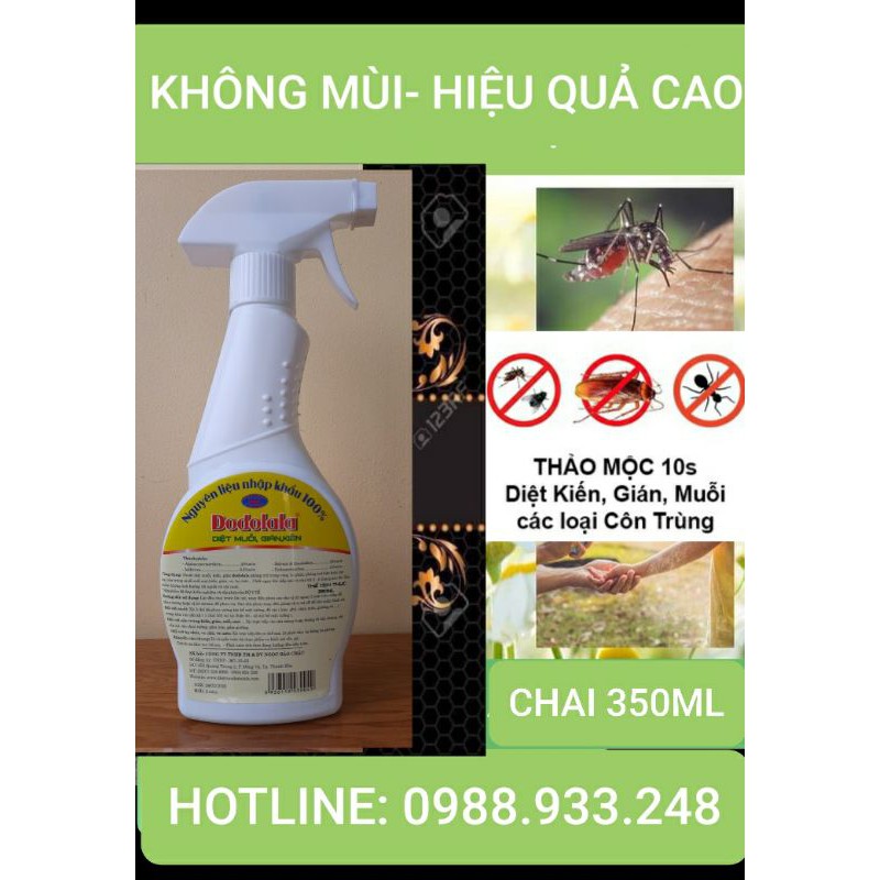 [Sỉ] 5 chai Thuốc xịt tiêu diệt Muỗi, kiến gián Dodolala 350ml (Chính hãng)