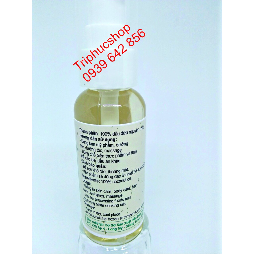Dầu Dừa nguyên chất cô út bến tre 30 ml