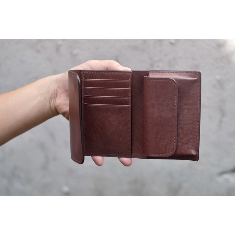 VÍ COIN DA BÒ THẬT HANDMADE CÓ NGĂN ĐỰNG CHÌA KHÓA