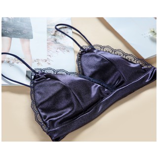 Áo bra satin lụa viền ren loại 1