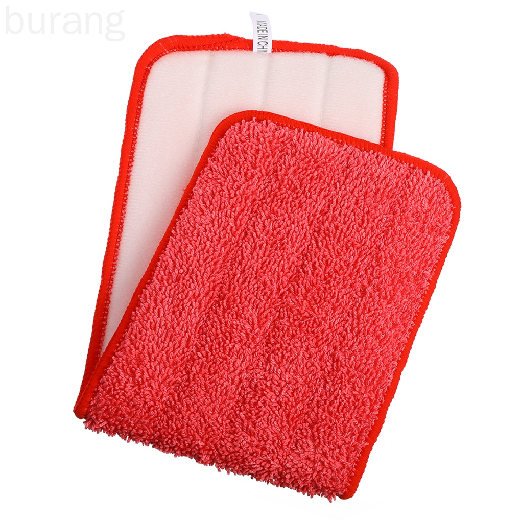 Set 2 miếng đầu lau sàn phẳng tự dính làm sạch có thể giặt được loại bỏ bụi bẩn cho phòng tắm
