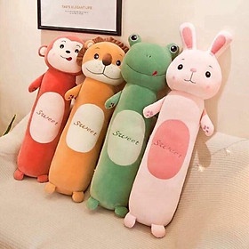 gấu bông ôm hình thú cho bé Cute shop, gối ôm hình khỉ, hình ếch, hình thỏ, hình sư tử đáng yêu