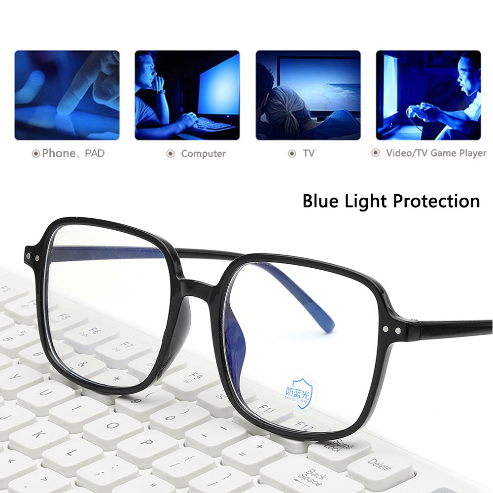 Mắt Kính Gọng Vuông Trong Suốt Độ Phân Giải Cao Hd1.0~-4.0 Nhiều Màu Sắc Chọn Lựa