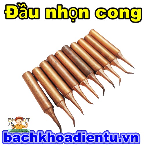 Đầu mỏ hàn nhọn cong đồng nguyên chất (1 mũi)