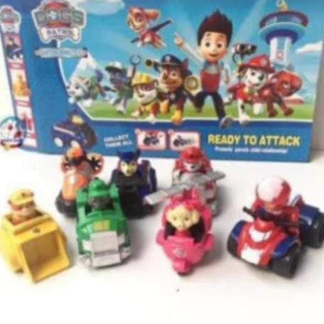 Bộ đồ chơi 7 nhân vật chú chó cứu hộ Paw Patrol chạy trớn HGH88