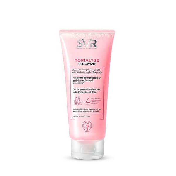 Gel Rửa Mặt Làm Sạch, Không Chứa Xà Phòng Cho Da Khô, Da Nhạy Cảm SVR TOPIALYSE Gel Lavant - 55ml-200ml-400ml