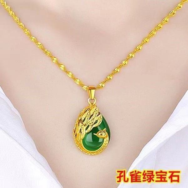 【chuỗi hạt】Old Huangxiang chính hãng dây chuyền vàng nữ cát vàng mặt dây chuyền nữ trang sức trang s