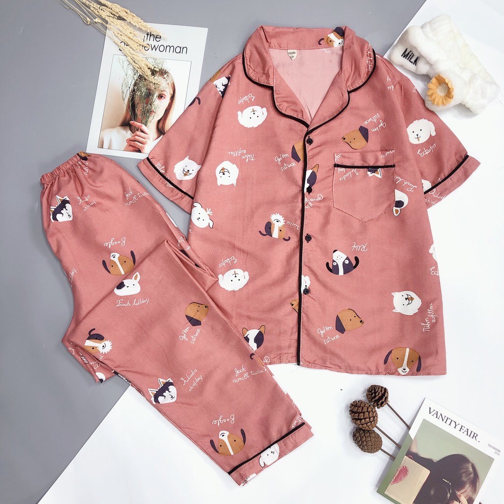 Bộ ngủ pijama tay ngắn quần dài | BigBuy360 - bigbuy360.vn