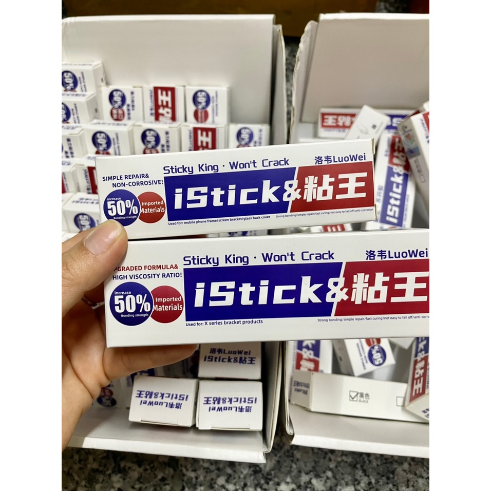 Keo dán ron, lưng, benzen.... iStick 15ml/ 50ml (đen và trong)