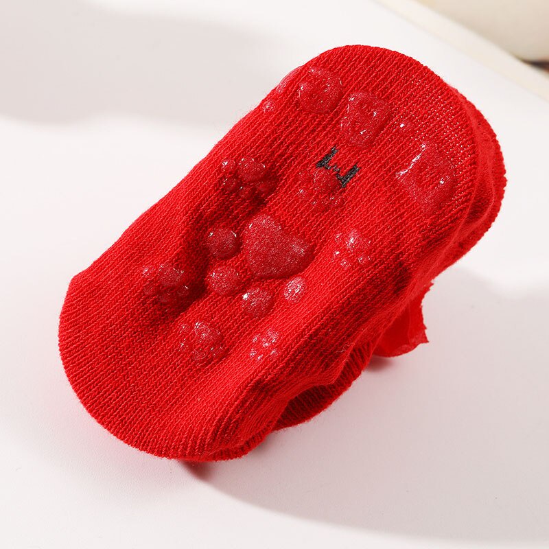 Set 3 đôi tất cotton chống trượt đính hoa/ngọc trai/nơ dễ thương xinh xắn dành cho bé gái