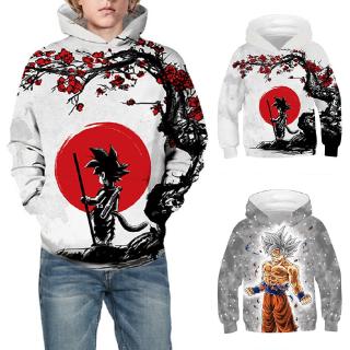 Áo hoodie tay dài in hình Dragon Ball dbz cho bé trai bé gái