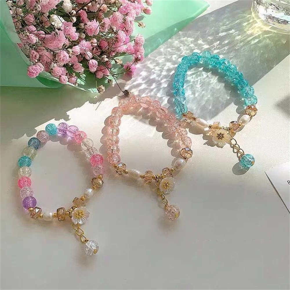 Vòng Tay Chuỗi Hạt Pha Lê Nhân Tạo Phong Cách Boho Thời Trang Cho Nữ