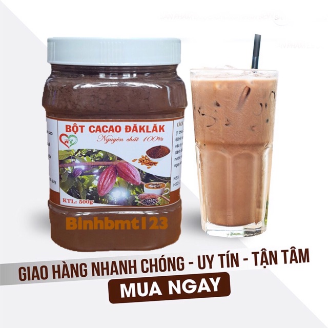 Bột ca cao nguyên chất 500gram daklak