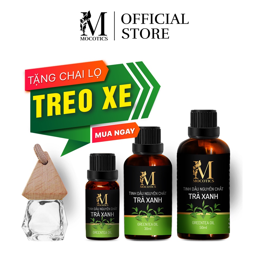 Tinh Dầu Trà Xanh Mocotics | 100% Nguyên Chất Tự Nhiên | Xông Thơm Phòng, Làm Đẹp | Có Giấy Kiểm Định QUAT