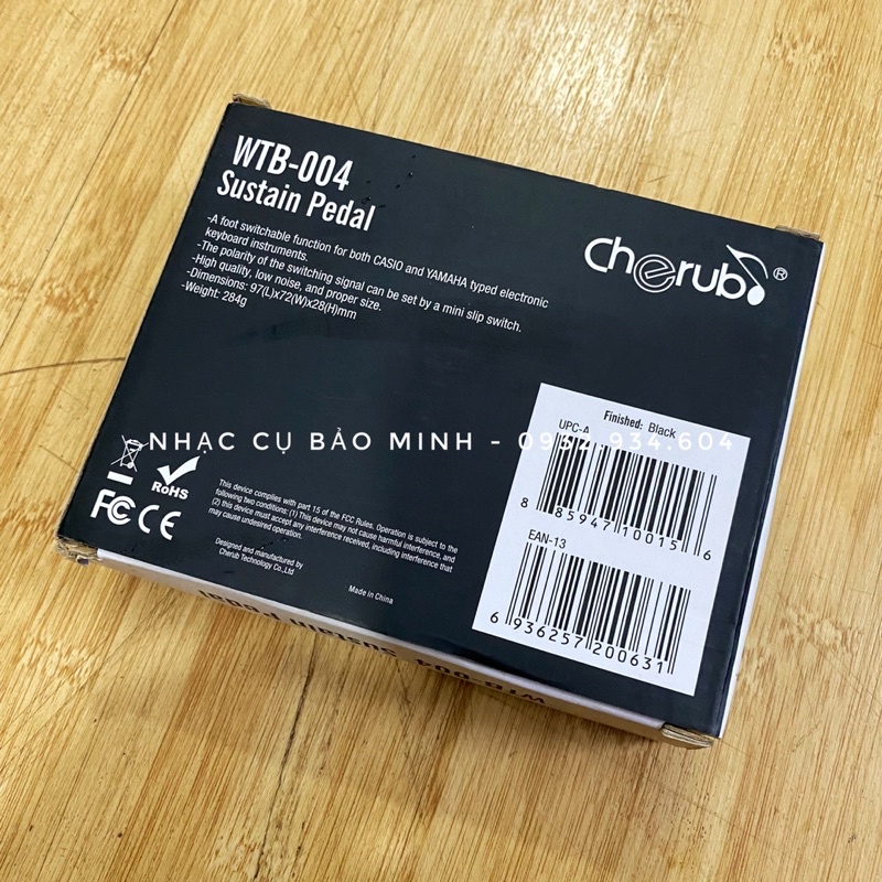 Pedal Cherub WTB-004 cho Đàn Organ, Piano, Trống Điện Tử - Bàn đạp tạo tiếng vang Sustain Keyboard