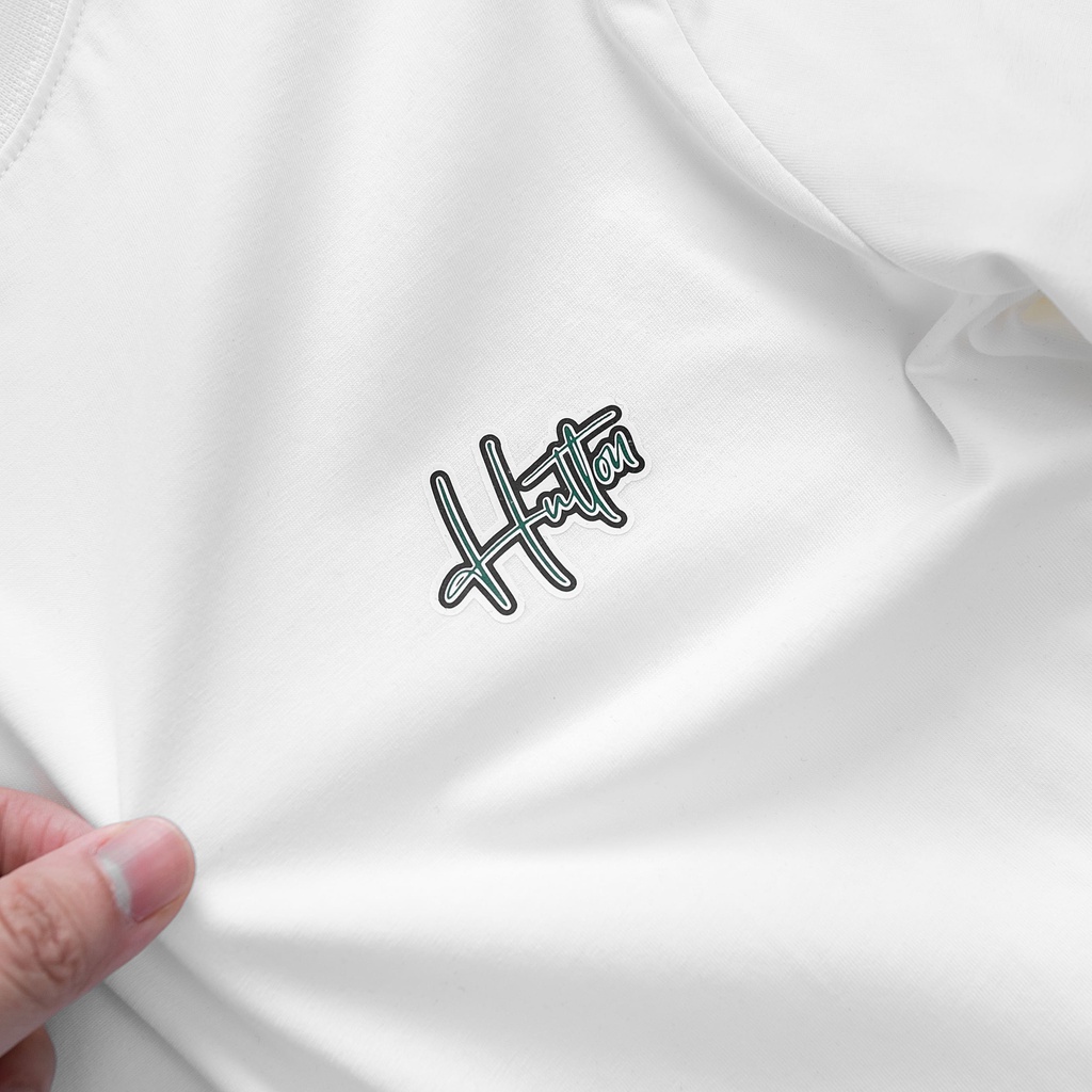 Áo phông logo Hutton - màu trắng
