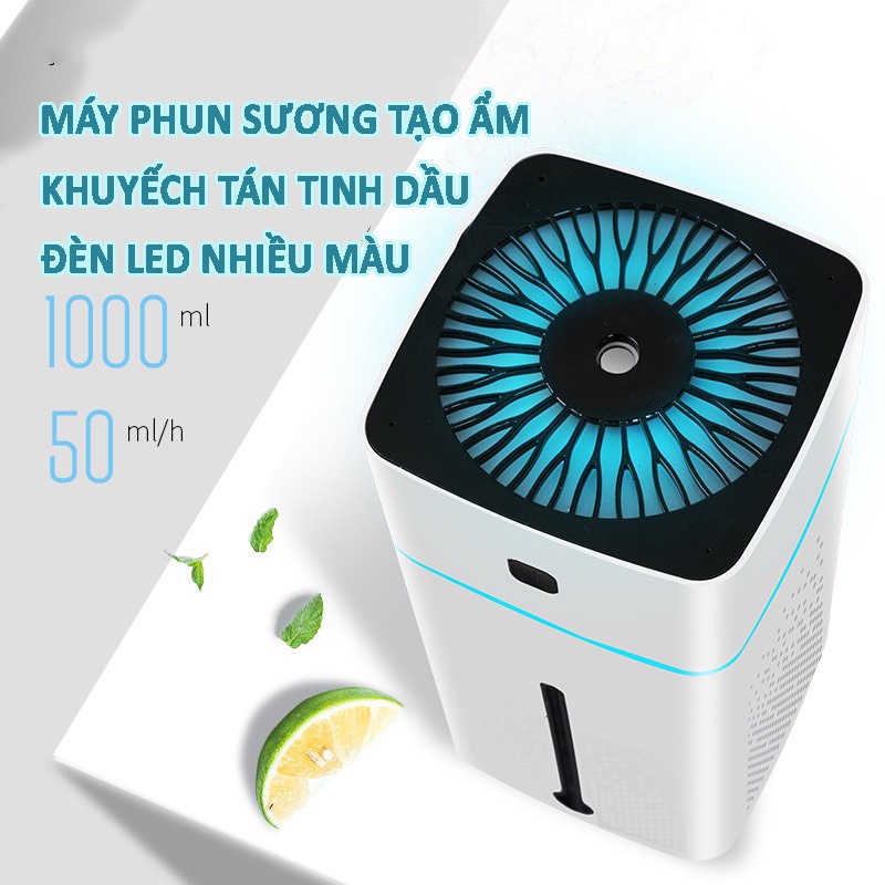 Máy Phun Sương Tạo Ẩm Khuêch Tán Tinh Dầu 950ml Cắm Điện Trực Tiếp 5V Đèn LED Trẻ Trung
