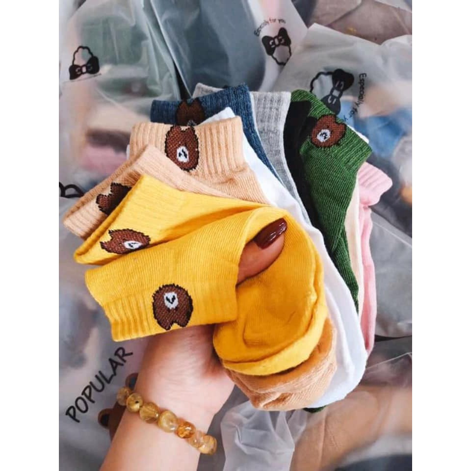 Set 10 đôi tất nữ nhiều màu chất len mềm mịn