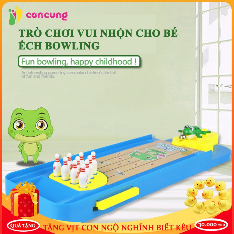 Đồ chơi trẻ em, bộ đồ chơi ếch bowling vui nhộn dành cho mẹ và bé
