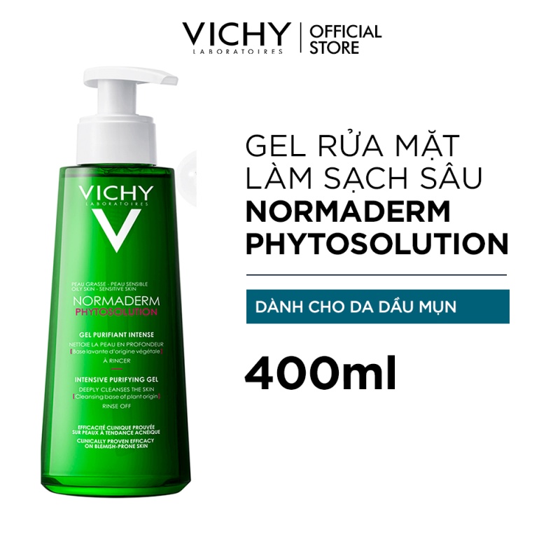 Bộ sản phẩm làm sạch sâu, giảm bã nhờn và se khít lỗ chân lông Vichy