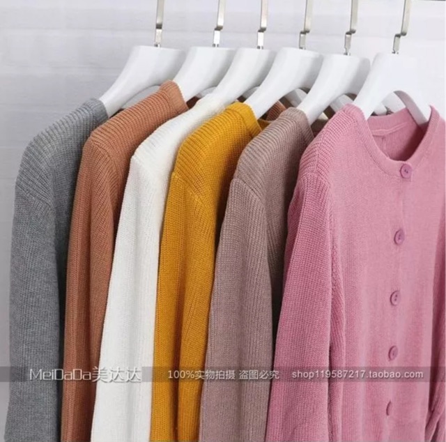 Áo khoác len cardigan mỏng - có hình thật