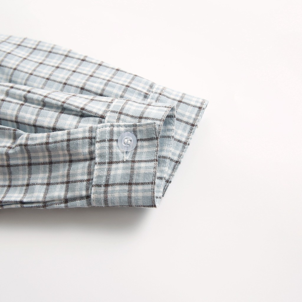 Bộ Áo Liền Quần Kẻ Ca-Rô Xinh Xắn Hợp Thời Trang Cho Bé Trai