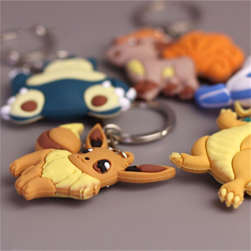 LILYES Móc Khóa Hình Pokemon Charizard Vulpix Eevee Snorlax Dễ Thương