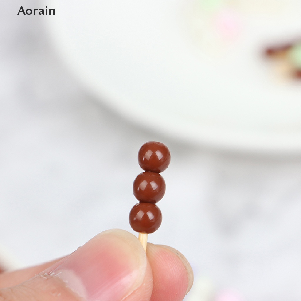 Set 3 Món Đồ Chơi Gồm Xiên Cơm / Bánh Kem / Cá Mini Phong Cách Nhật Bản Dành Cho Nhà Búp Bê