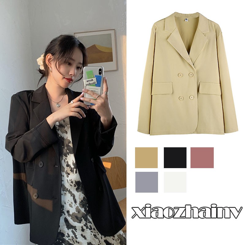Xiaozhainv Áo Khoác Blazer Chống Nắng Dáng Rộng 5 Màu Hiện Đại Cho Nữ