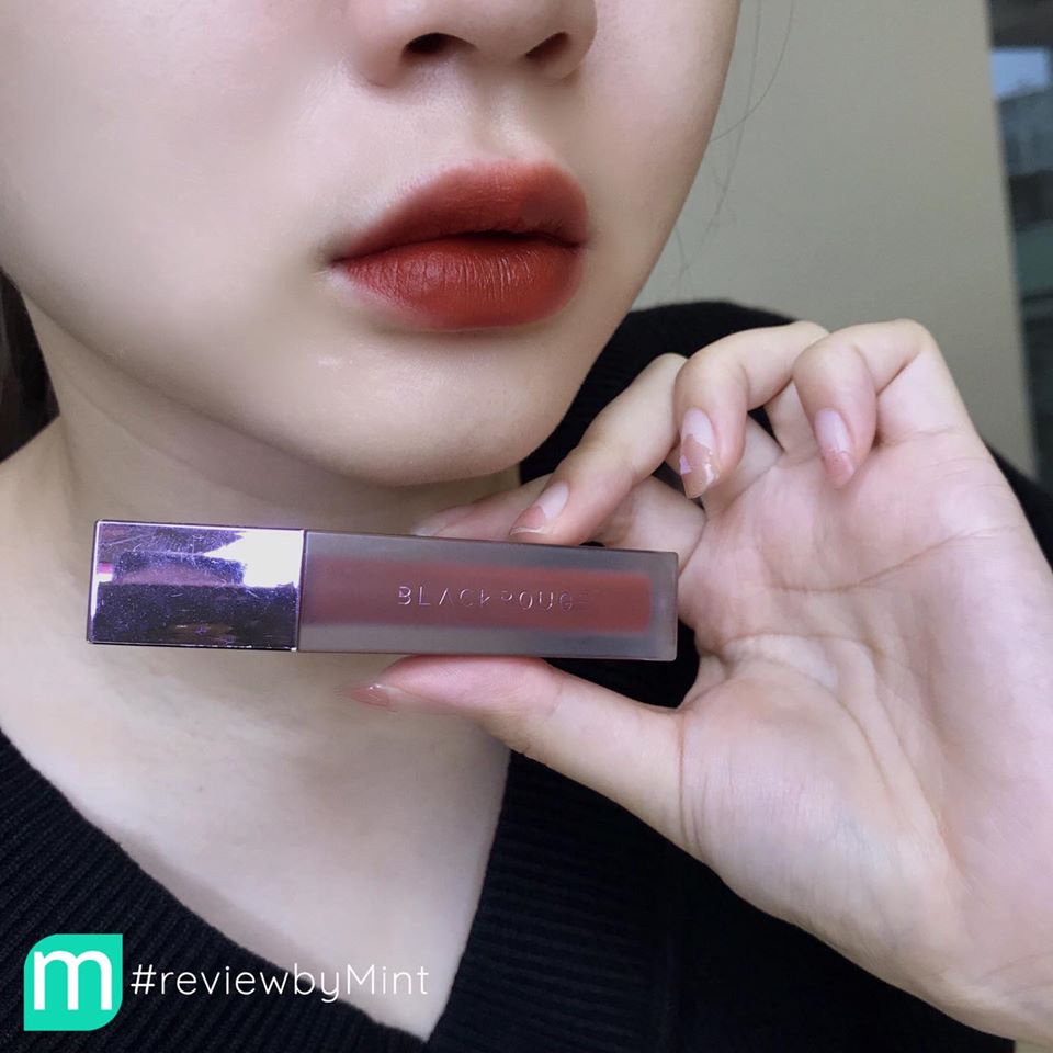 Son kem Black Rouge Air Fit Velvet Tint A12 – Dashed Brown nâu gạch trầm