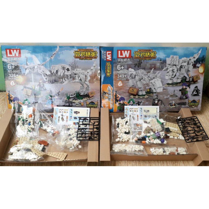 Lắp ráp 1 hộp Lego_Bảo tàng xương Khủng Long 0081 có nhiều chi tiết bằng nhựa