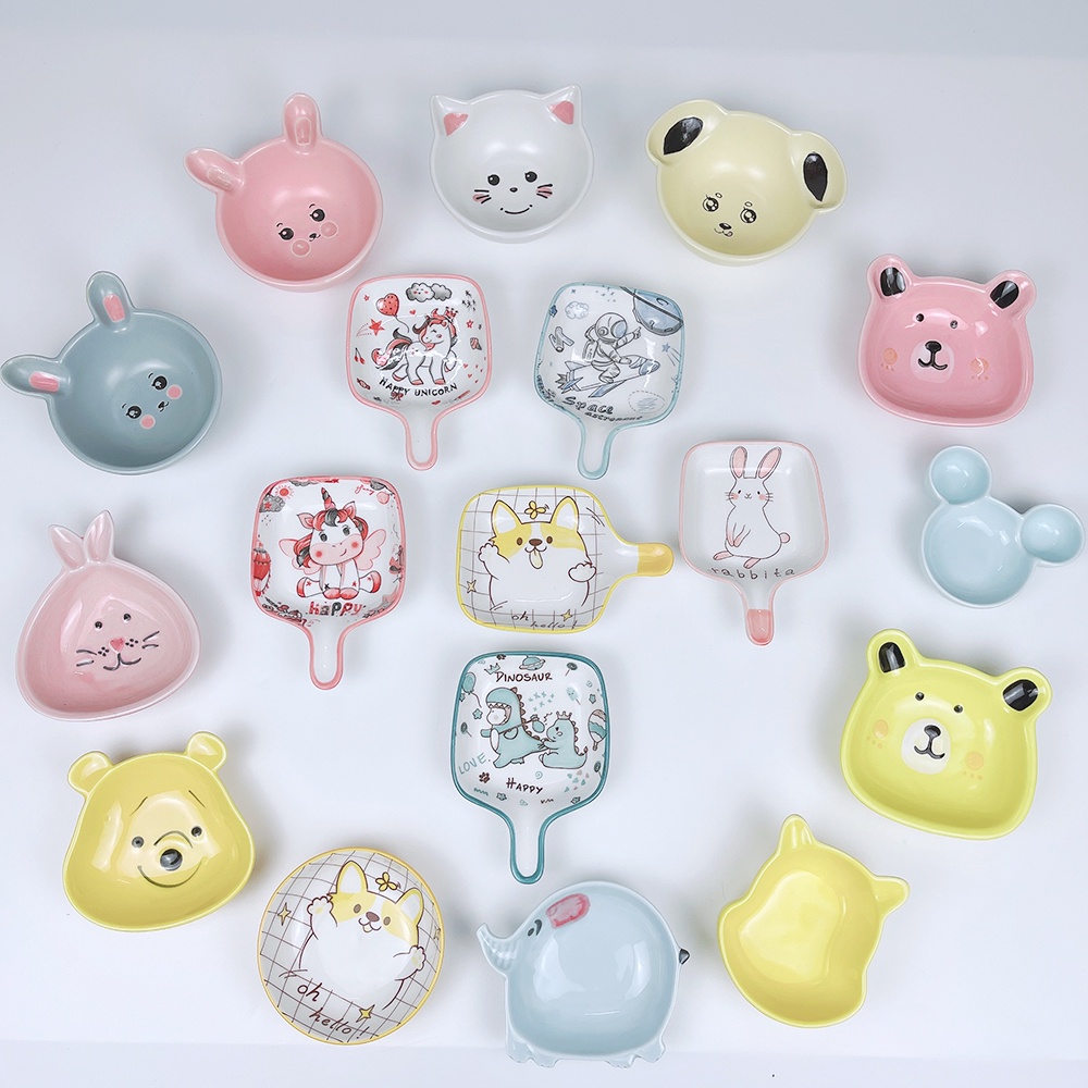 Bát Ăn Dặm Gốm Sứ Cho Bé, Chén Ăn Dặm Cho Bé Kiểu Nhật Nhiều Mẫu Đáng Yêu Babyducky