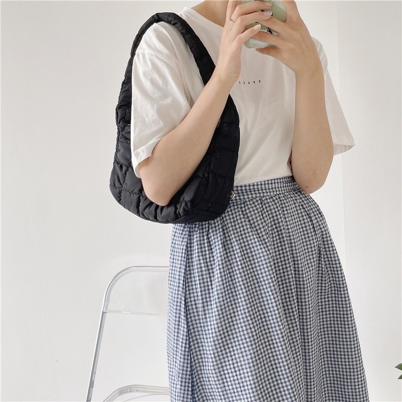 - Loại 1 Túi phao dù đeo vai, form basic đi làm, đi chơi hottrend phong cách Hàn Quốc trendy