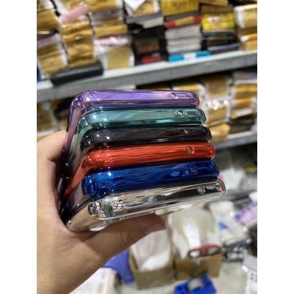 Ốp Oppo Reno5 dẻo trong,viền màu,viền bảo vệ camera.