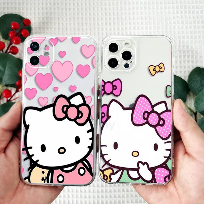 Ốp Điện Thoại Tpu Mềm Chống Sốc In hello Kitty Cho iPhone 14 11 12 13 pro max XS X XR XSMax 7 8 6 6s plus SE 2020