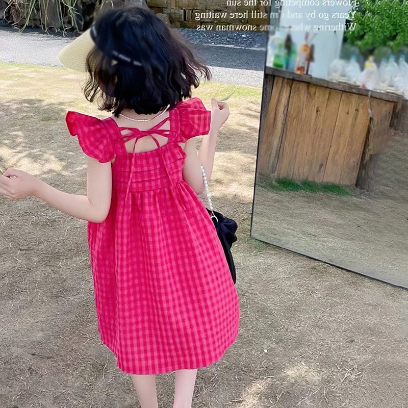 Đầm Công Chúa Cổ Vuông Không Tay Thời Trang Mùa Hè Hàn Quốc Dành Cho Bé Gái Se7en