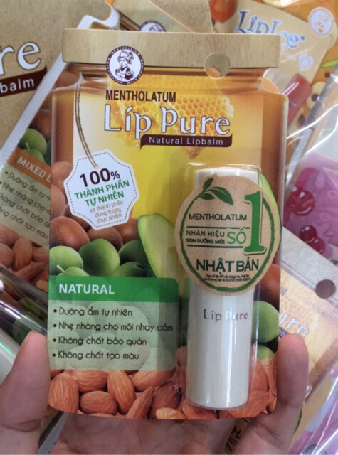 Son Dưỡng Không Màu Lip Pure mẫu mới chiết xuất thiên nhiên