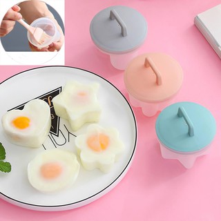 Bộ 5 món gồm khuôn nấu trứng/ làm bánh nhiều kiểu dáng tùy chọn kèm cọ tiện dụng