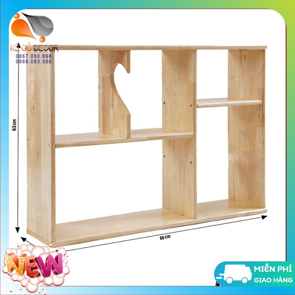 Kệ Sách Gỗ Treo Tường Rộng 80cm Hàng Xuất Khẩu Chất Lượng Cao