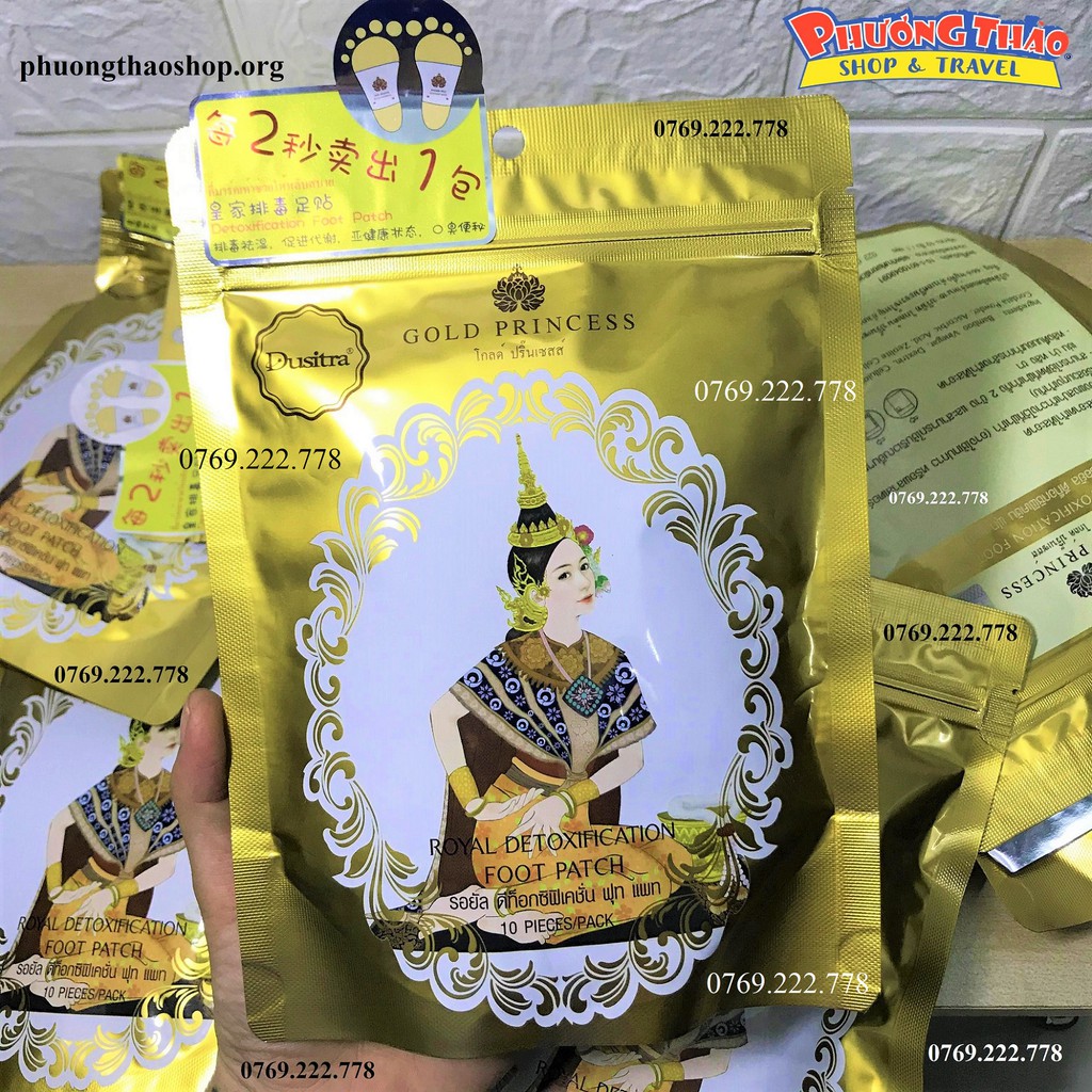 Miếng Dán Thải Độc Chân Thái Lan Gold Princess