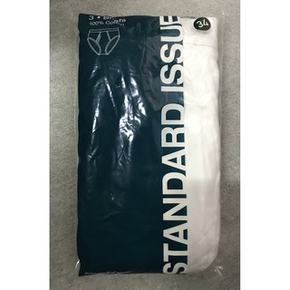 Bộ 3 quần lót trắng nam Standard Issue by Jocket 100% cotton briefs size 34US (Mỹ)