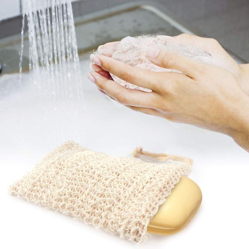 (Hàng Mới Về) 1 Túi Lưới Cotton Đựng Xà Phòng Mát Xa Tẩy Tế Bào Chết