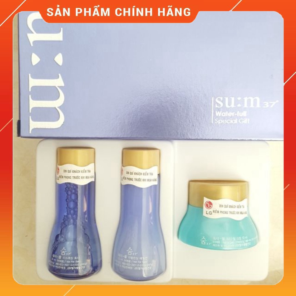 Set Su:m37 xanh mini 3 sản phẩm cấp nước kiềm dầu giảm mụn se khít lỗ chân lông