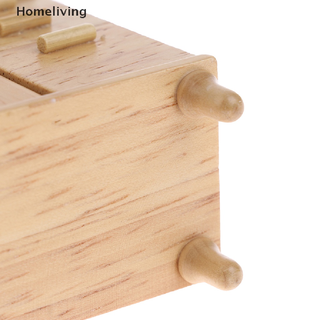 Mô Hình Tủ Chén / Bồn Rửa Bằng Gỗ Tỉ Lệ 1 / 12 Trang Trí Nhà Búp Bê