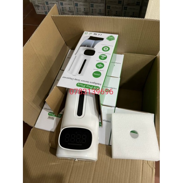 Máy khử khuẩn đo thân nhiệt tự động cảm ứng k9 pro (tặng chân đế)