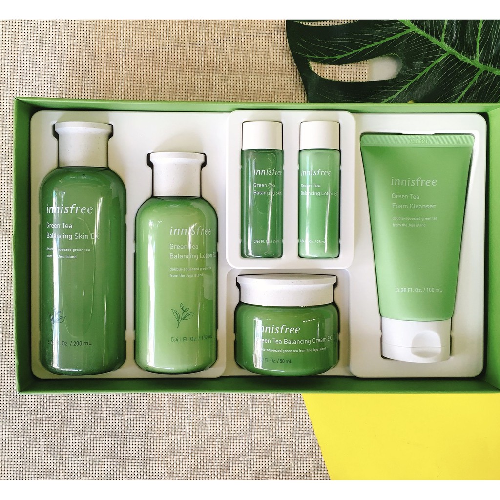 Bộ Dưỡng Da Dùng Thử Innisfree Trà Xanh Green Tea Special Kit EX Set