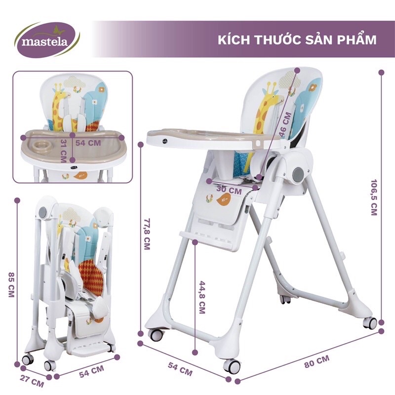 Phụ kiện Ghế- Lót da ghế ăn dặm Mastela 1015